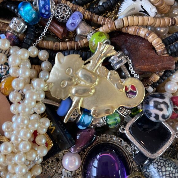 Craft Jewelry Lot 1lb, Beads, Charms, Findings, Rhinestones, Custom Send Request - Picture 10 of 15